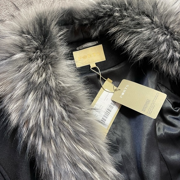 SOLD PORTS 1961 Wool and real raccoon fur coat - Picture 4 of 11